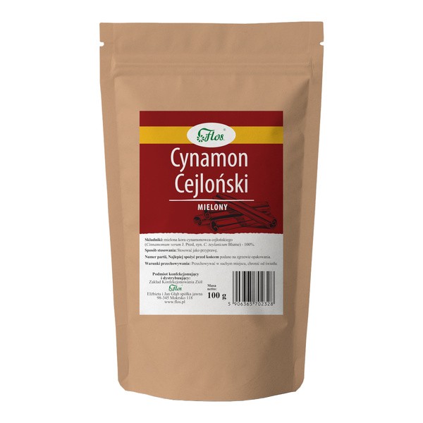 Flos, Cynamon Cejloński, mielony, 100 g