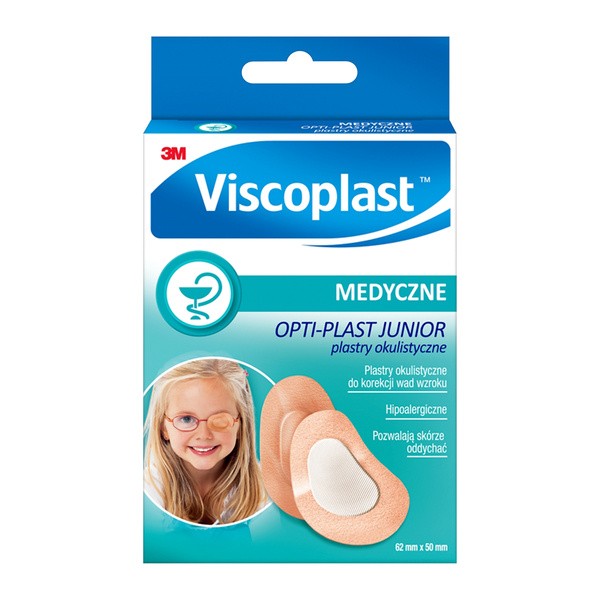 Viscoplast Opti-Plast Junior, plastry okulistyczne, 62 mm x 50 mm, 10 szt.