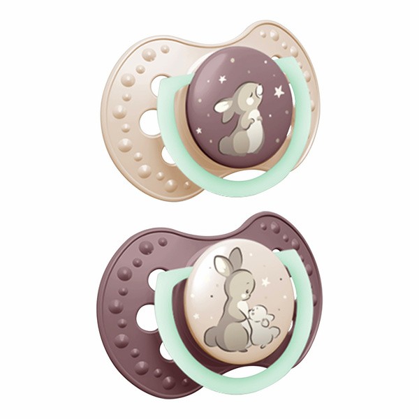 Canpol Lovi, smoczek silikonowy dynamiczny Night&Day 0-3 m, 2 szt.
