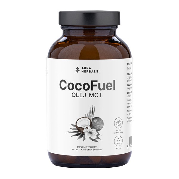 Aura Herbals Coco Fuel Olej MCT, kapsułki miękkie, 100 szt.