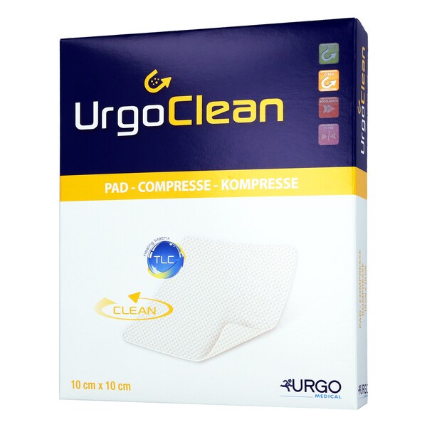 UrgoClean, opatrunek, 10 cm x 10 cm, 1 szt. (z opakowania 10 sztuk)