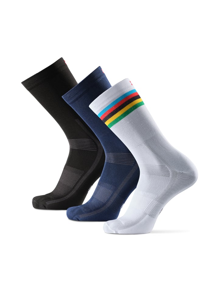 DANISH ENDURANCE Sportsocken long cycling in black/navy/white günstig kaufen