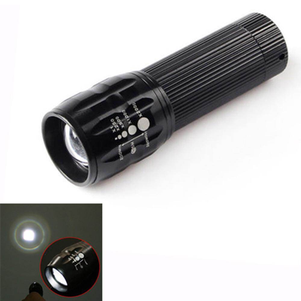 Mini lanterna tática ZOOMABLE 3W CREE Q5 XPE 1000lm com 3 modos de iluminação e alimentação por bateria AAA.