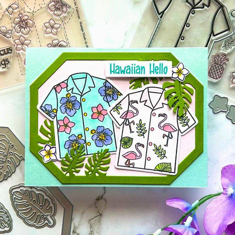 Tropical Vibes Patterns Clear Stamp Set