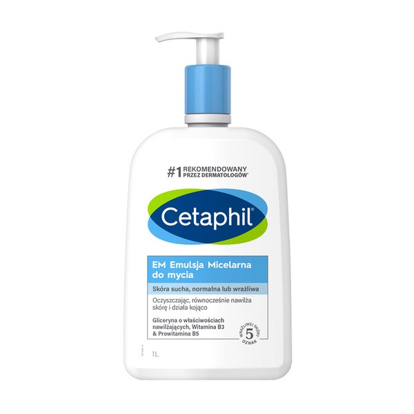 Zestaw 2 x 1 l, Cetaphil EM, emulsja micelarna do mycia