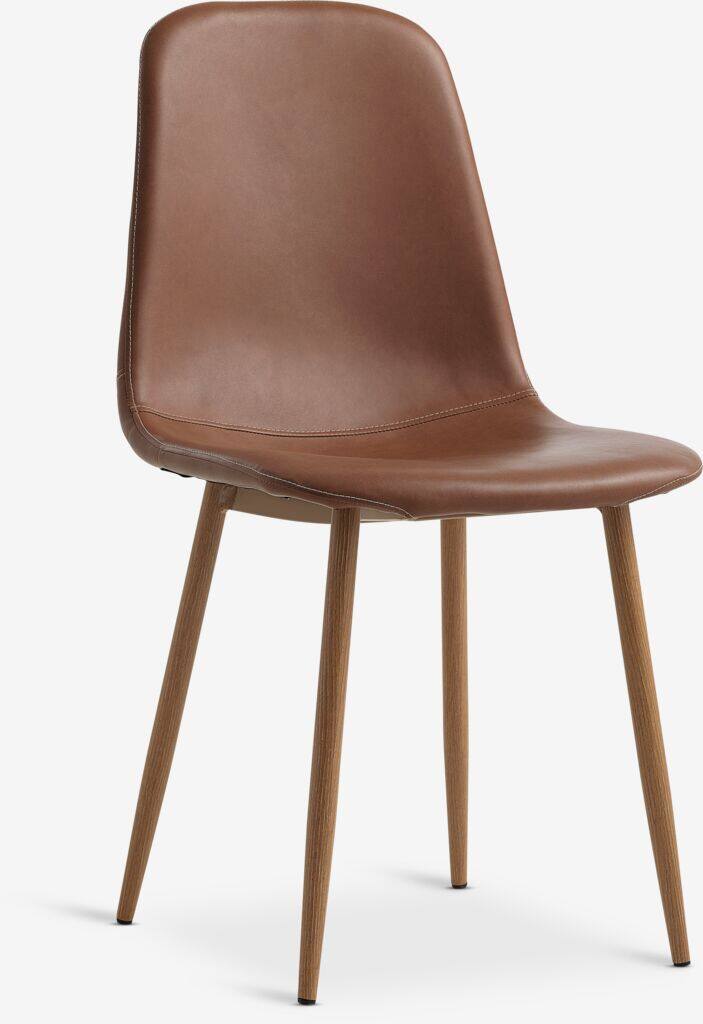 JONSTRUP JONSTRUP Spisestuestol, Cognac/Ege imiteret læder