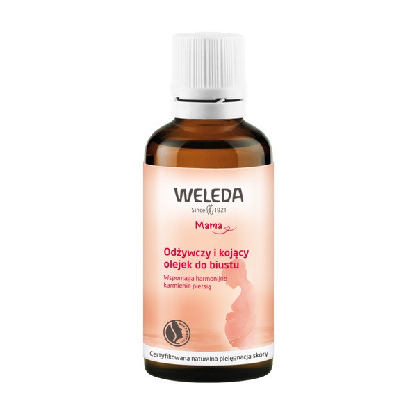 Weleda Mama, odżywczy i kojący olejek do biustu, 50 ml