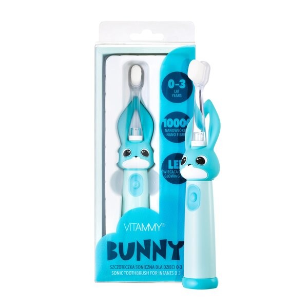Vitammy Bunny, szczoteczka soniczna do zębów dla dzieci 0 - 3 lat, light blue/jasno niebieska, 1 szt.