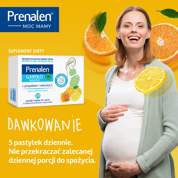 Prenalen Gardło Immuno, pastylki miękkie do ssania, 24 szt.