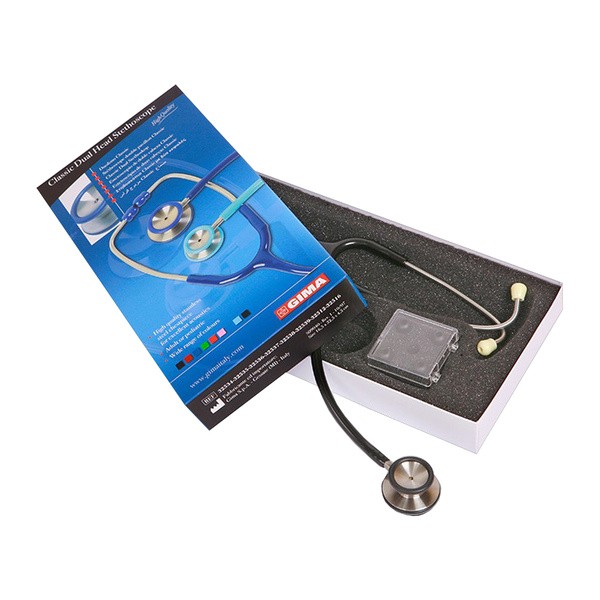 GIMA CLASSIC DUAL HEAD STETHO - Czarny Stetoskop internistyczny