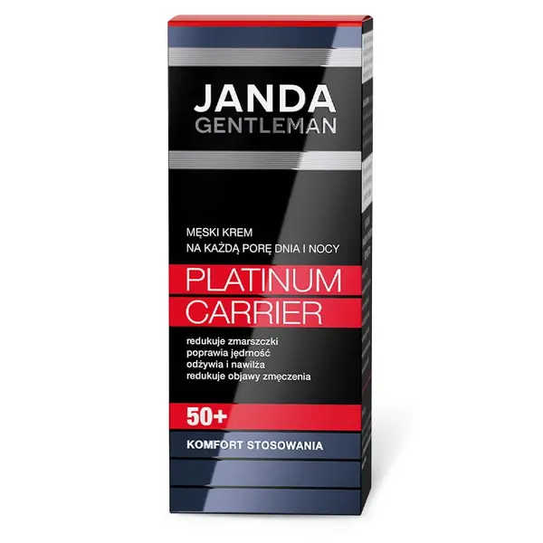 Janda Gentleman, Platinum Carrier 50+, męski krem na każdą porę dnia i nocy, 50 ml