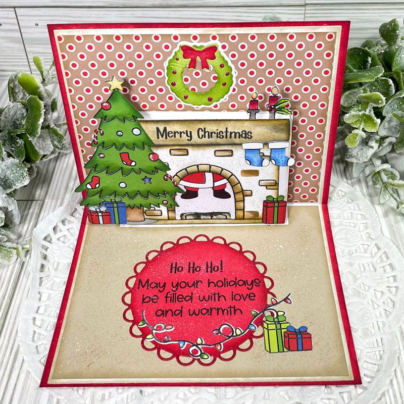 Cozy Fireplace Clear Stamp Set 8 Stamps