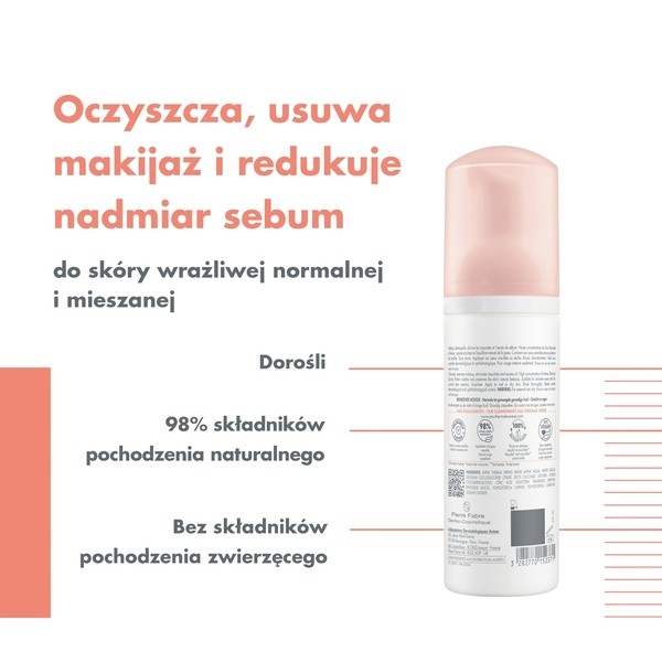 Avene Eau Thermale, pianka oczyszczająca, 150 ml