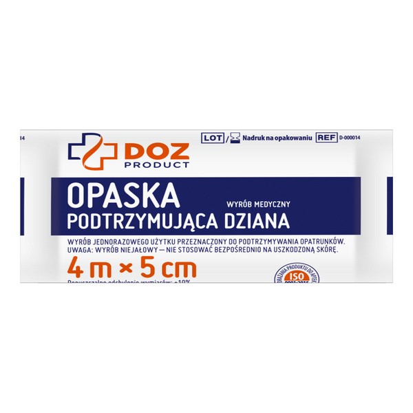 Zestaw 6x DOZ PRODUCT Opaska podtrzymująca dziana, 4 m x 5 cm