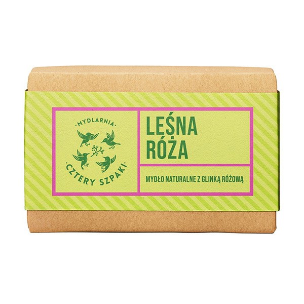 Mydlarnia 4 Szpaki, naturalne mydło w kostce, Leśna Róża, 110 g