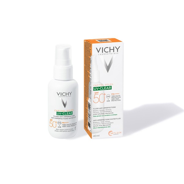 Vichy Capital Soleil, fluid przeciw niedoskonałościom, SPF 50+, 40 ml