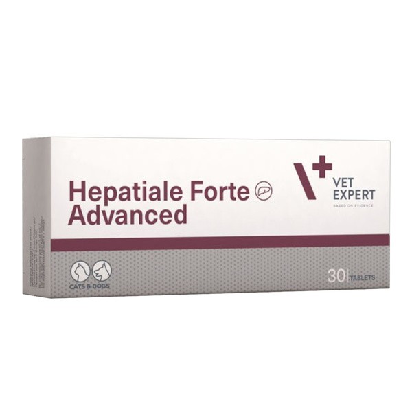 Vet Expert Hepatiale Forte Advanced, preparat wspomagający funkcje wątroby dla psów i kotów, tabletki, 30 szt.