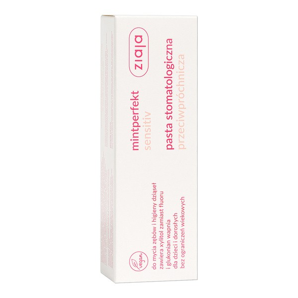 Ziaja Mintperfekt Sensitiv, pasta stomatologiczna przeciwpróchnicza, 75 ml