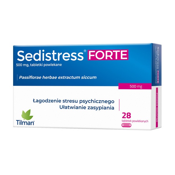 Sedistress Forte, 500 mg, tabletki powlekane, 28 szt.