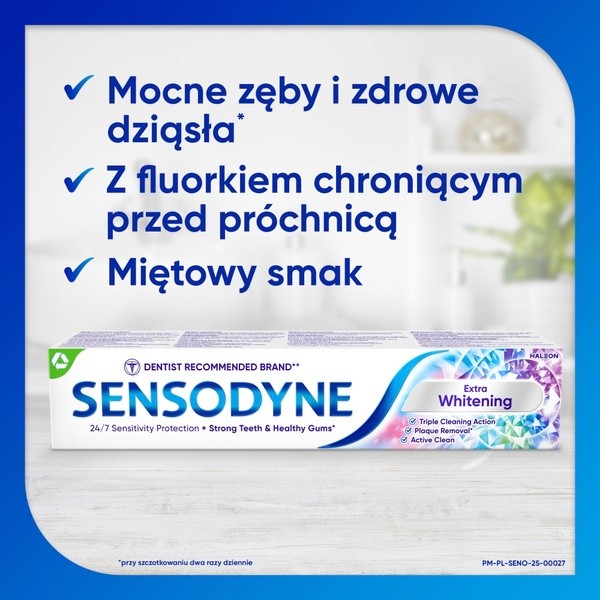 Sensodyne Extra Whitening, pasta do zębów z fluorkiem, 75 ml