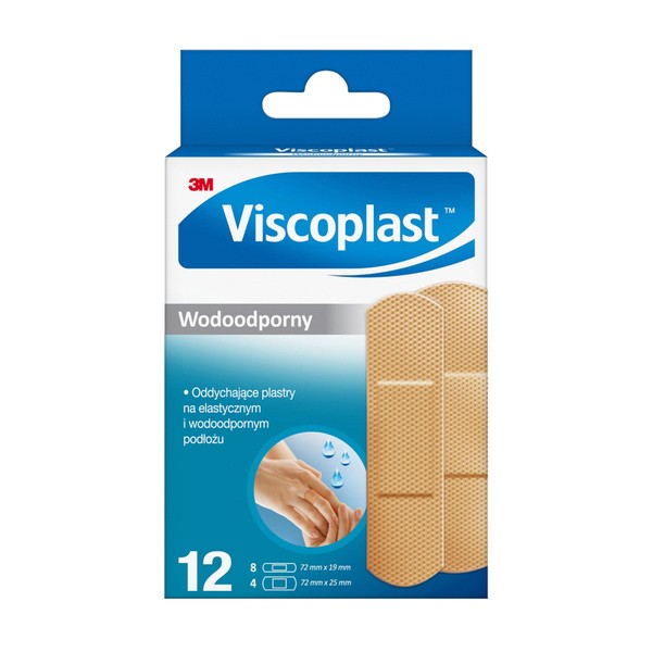 Viscoplast Wodoodporny, plastry, 12 szt.