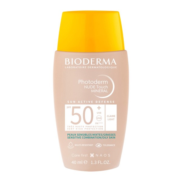 Bioderma Photoderm Nude Touch, podkład z filtrem SPF 50+, kolor jasny, 40 ml