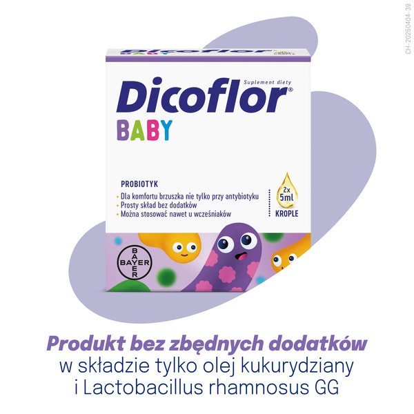 Dicoflor Baby, krople, 5 ml x 2 opakowania