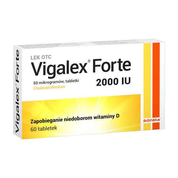 Vigalex Forte, 2000 IU, tabletki, 60 szt.