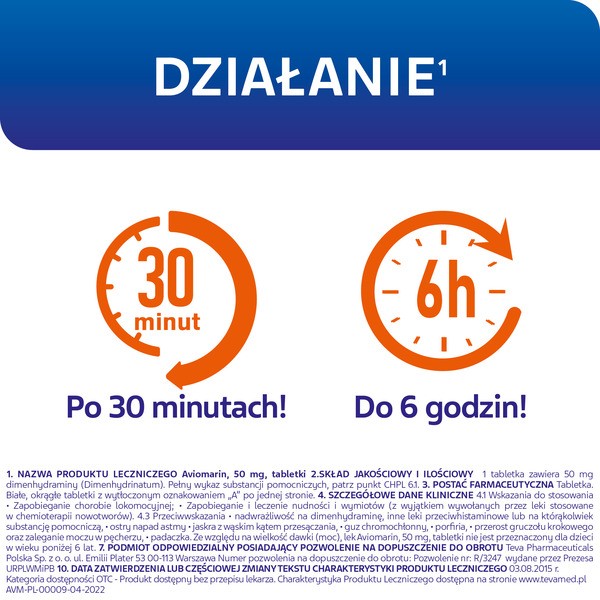 Aviomarin, 50 mg, tabletki, 5 szt