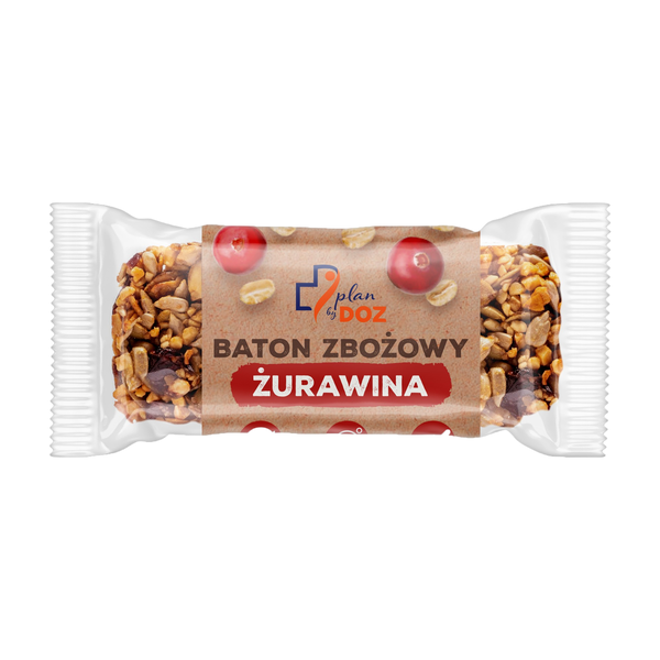 Plan by DOZ, Baton zbożowy, żurawina, 40 g