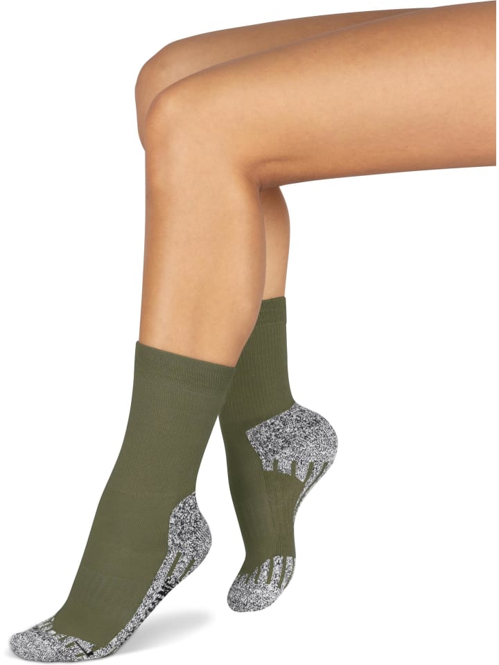 normani 2 Paar Coolmax Trekking-Funktionssocken in Khaki günstig kaufen