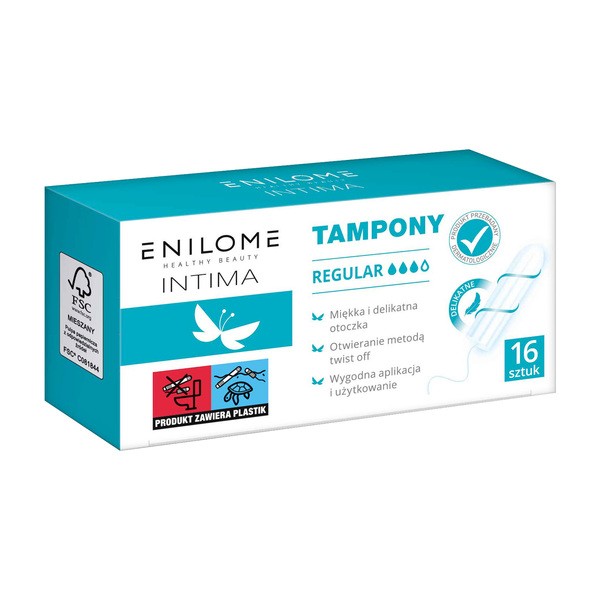 Enilome Healthy Beauty Intima, tampony, regular, 16 szt.
