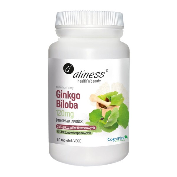 Aliness Ginkgo Biloba 120 mg, tabletki, 60 szt.