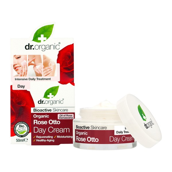 Dr.Organic Rose Otto, krem na dzień z olejkiem różanym, 50 ml
