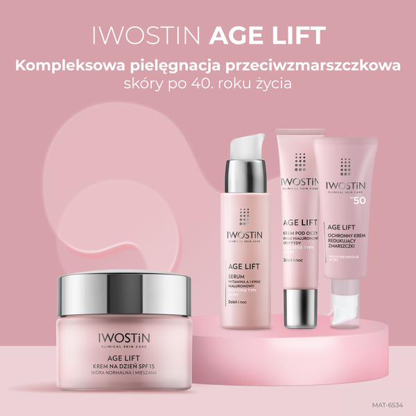 Iwostin Age Lift, ochronny krem redukujący zmarszczki z filtrem SPF 50, 40 ml