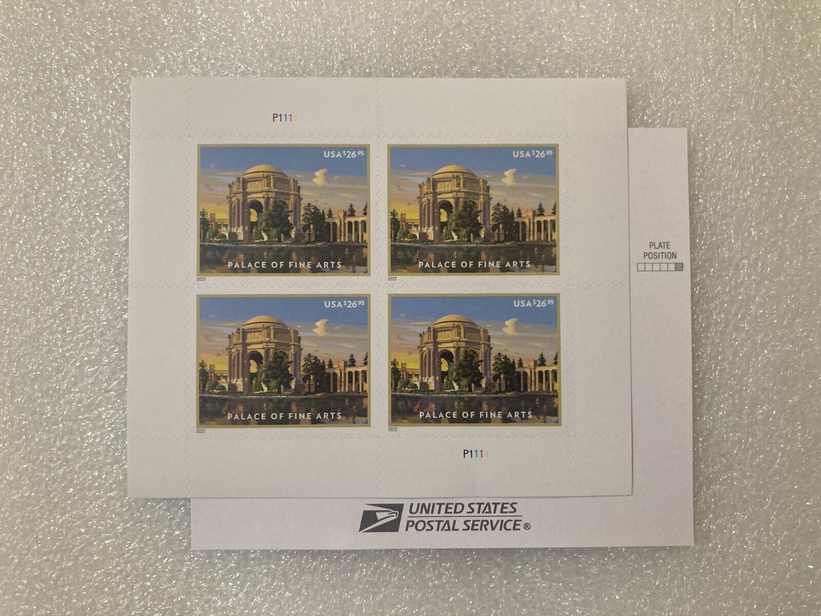 （2022）Palace of Fine Arts 1sheets of Four Stamps