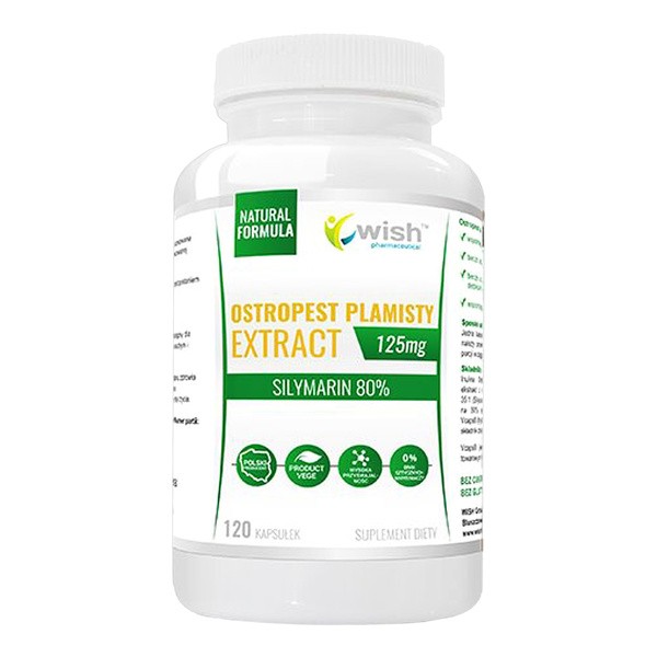 Wish Ostropest Plamisty Extract 125 mg, kapsułki twarde, 120 szt.