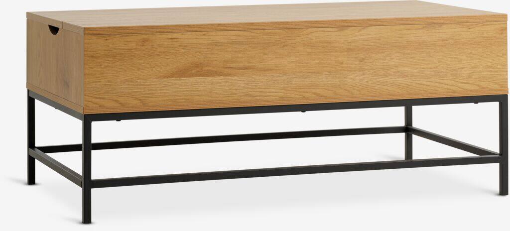 AABENRAA AABENRAA L110 sofabord med løfteplade og opbevaringsrum i egetræsfarve