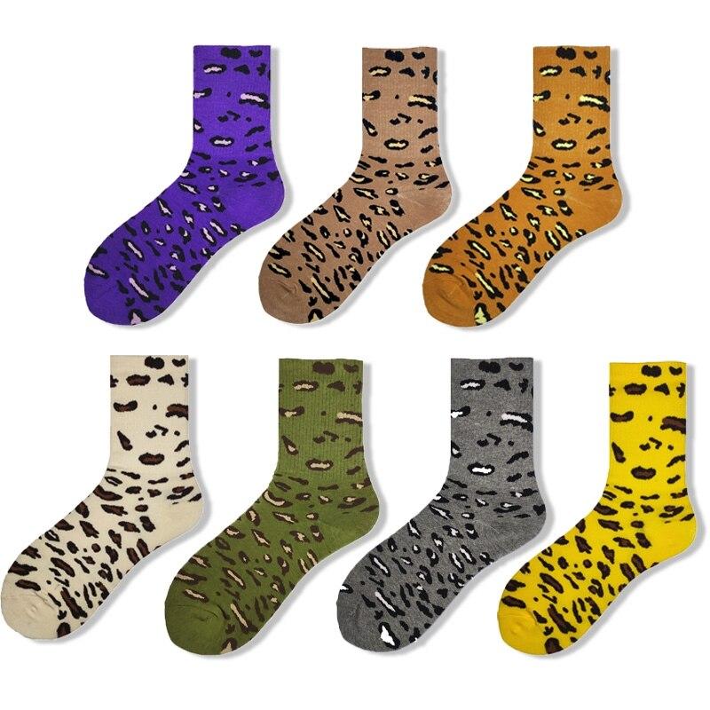 Harajuku Nowe damskie skarpetki w panterkę Eleganckie skarpetki Długie luźne skarpetki Jesień Zima Korea Ich skarpetki rekreacyjne gorąco się sprzedają