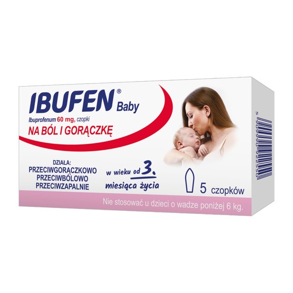 Ibufen Baby, 60 mg, czopki, 5 szt.