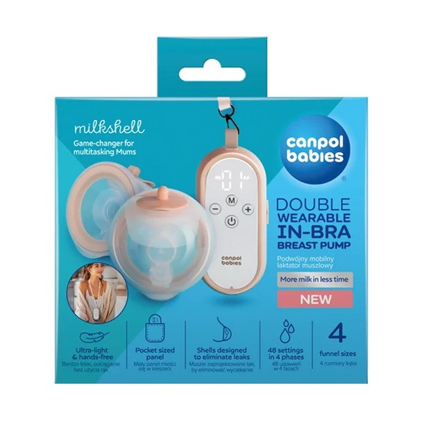 Canpol Babies MilkShell, podwójny mobilny laktator muszlowy, 1 szt.