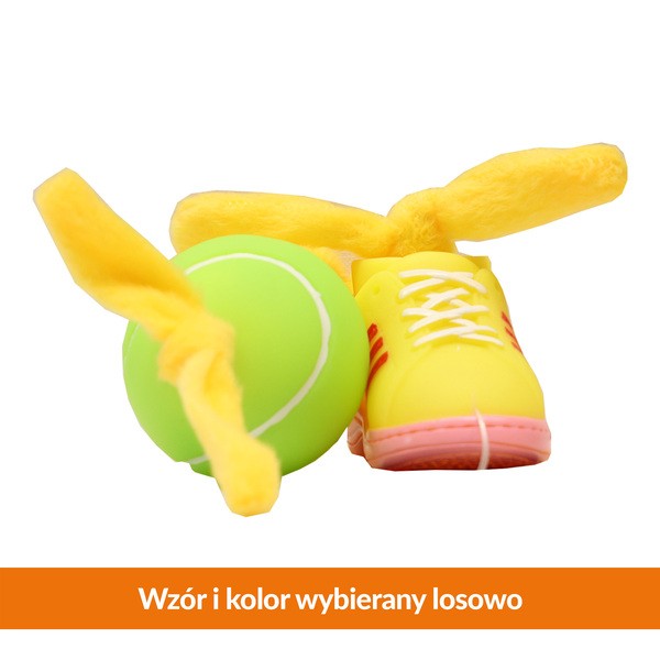 Beeztees Pluszowy Sznur z piłką i butem, zabawka dla psa, 27 cm, 1 szt.