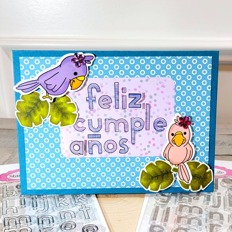 Stripy Alphabet Double Clear Stamp Set
