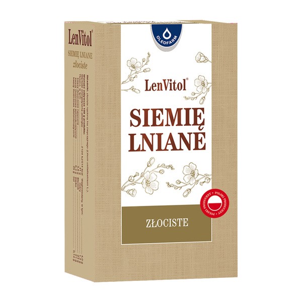 Oleofarm, LenVitol, siemię lniane, złociste, 250 g