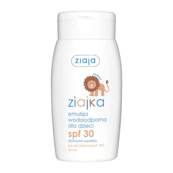 Ziajka, wodoodporna emulsja ochronna dla dzieci SPF 30, 125 ml