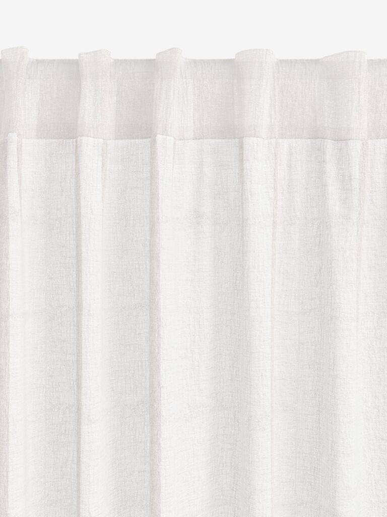 UNNEN UNNEN gardin 1x140x300cm hvid, linnedlook