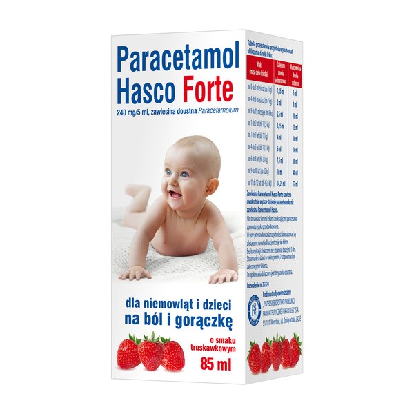 Paracetamol  Hasco Forte, 240 mg/5 ml, zawisina doustna, 85 ml