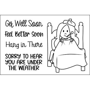Stephie Doll Sick in Bed Clear Stamp Set