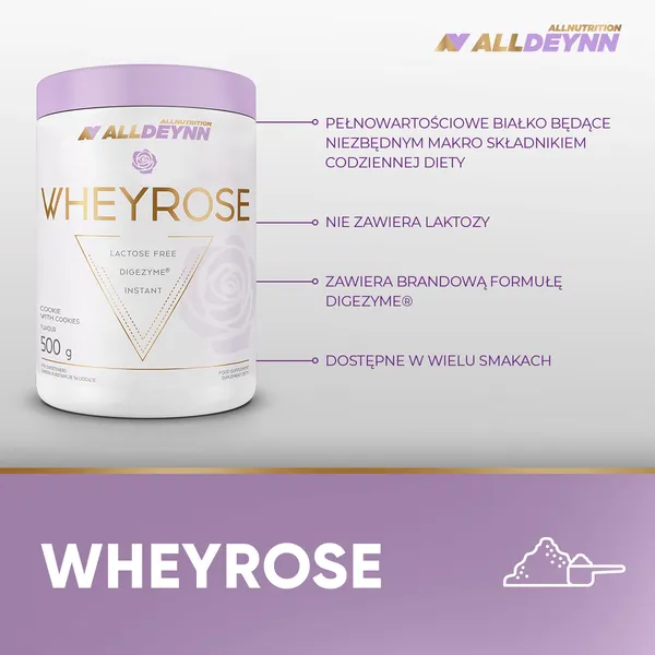 Allnutrition, ALLDEYNN WheyRose, cookie with cookies, proszek, 500 g