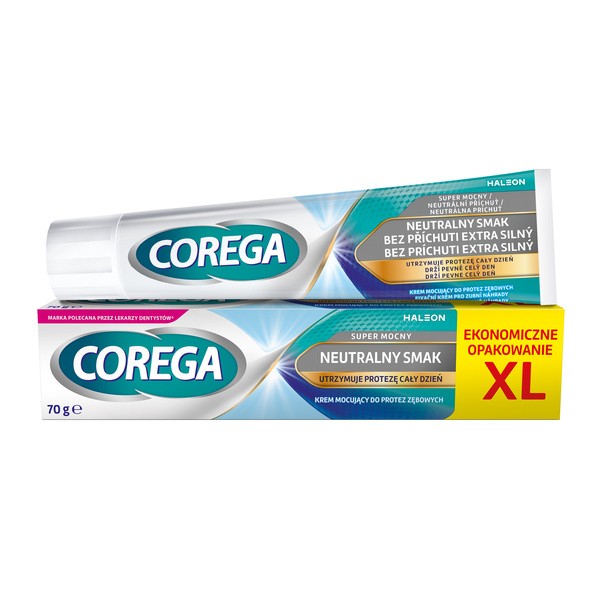 Corega Super Mocny Neutralny Smak, krem mocujący do protez zębowych, 70 g